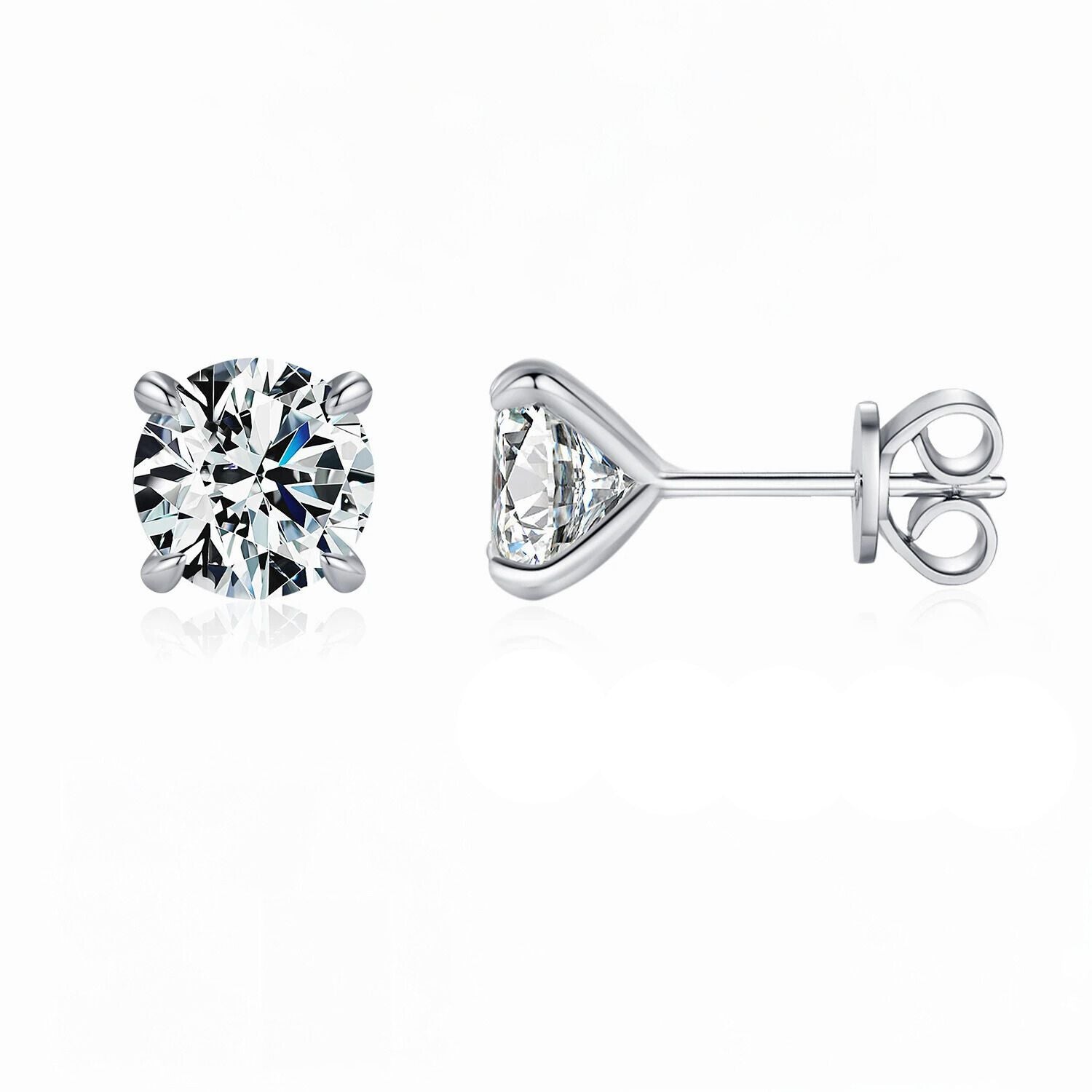 AURORA MOISSANITE DIAMOND STUDS - NARAVOCO