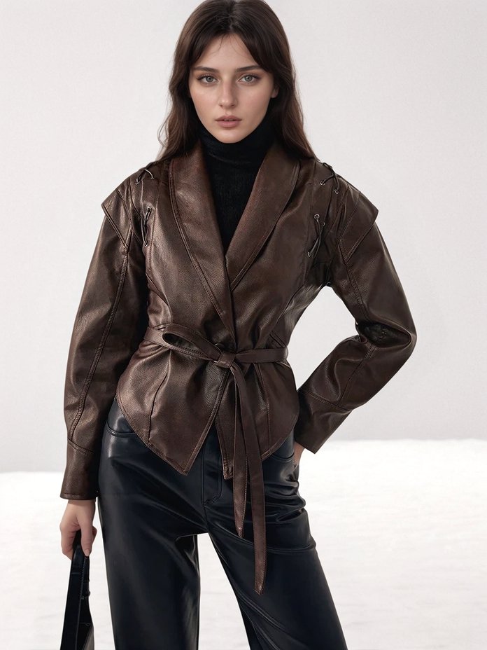 AVELINE LEATHER JACKET - NARAVOCO