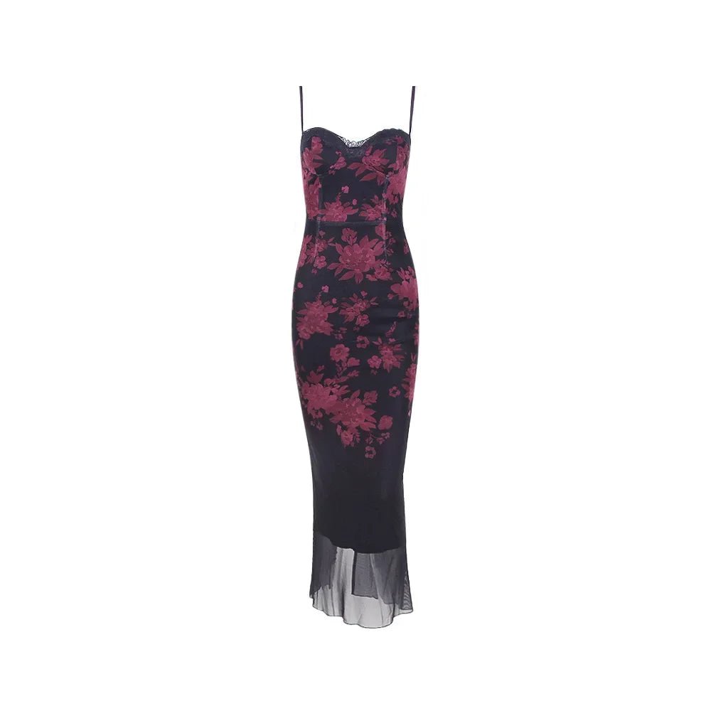 BORDEAUX BLOOM GOWN - NARAVOCO