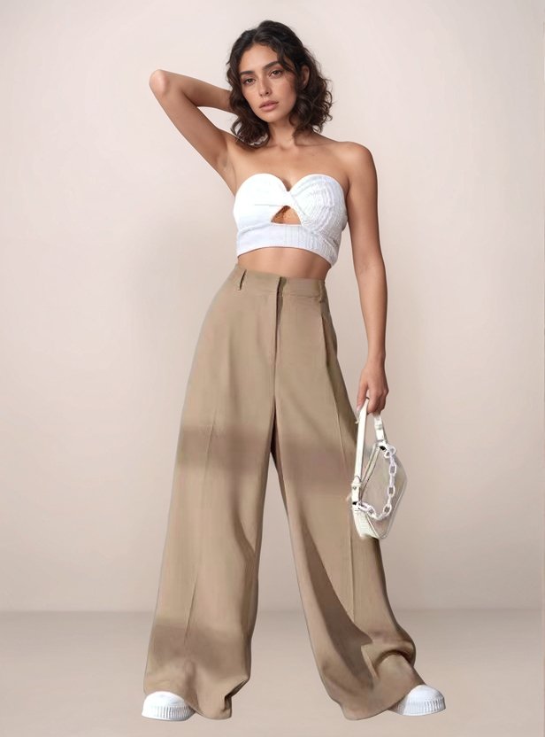 CELINA WIDE - LEG TROUSERS - NARAVOCO