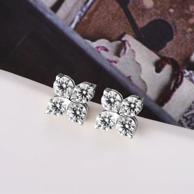 EVALINA MOISSANITE DIAMOND STUDS - NARAVOCO