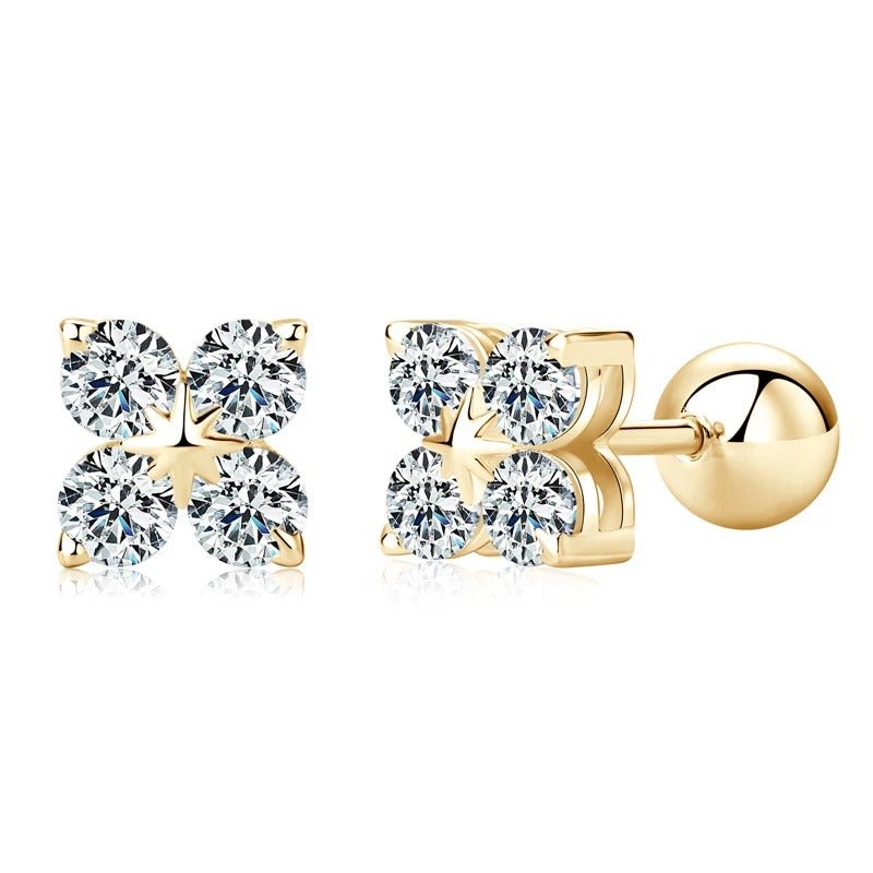 EVALINA MOISSANITE DIAMOND STUDS - NARAVOCO