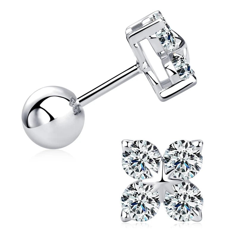 EVALINA MOISSANITE DIAMOND STUDS - NARAVOCO