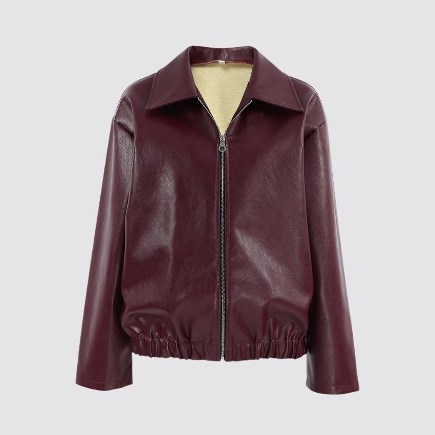 ISADORA LEATHER JACKET WINE EDITION - NARAVOCO