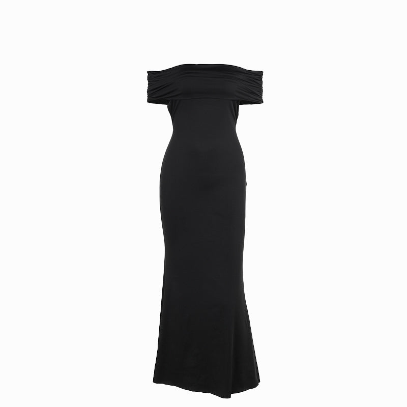 Socialite Style Elegant Sexy Backless Off - shoulder Dress Women - NARAVOCO