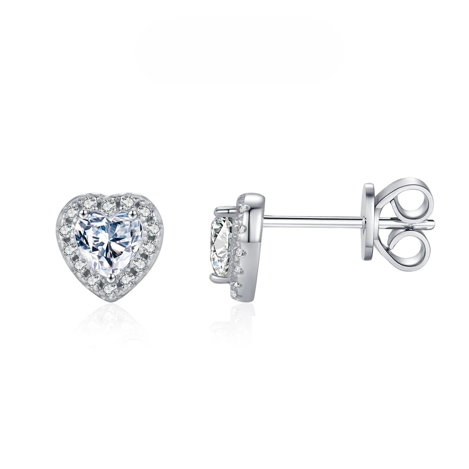 SOPHIA HEART MOISSANITE DIAMOND STUDS - NARAVOCO