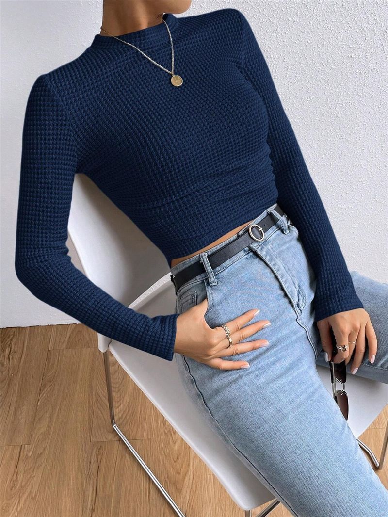 WAFFLE KNIT PIQUÉ CROP - NARAVOCO