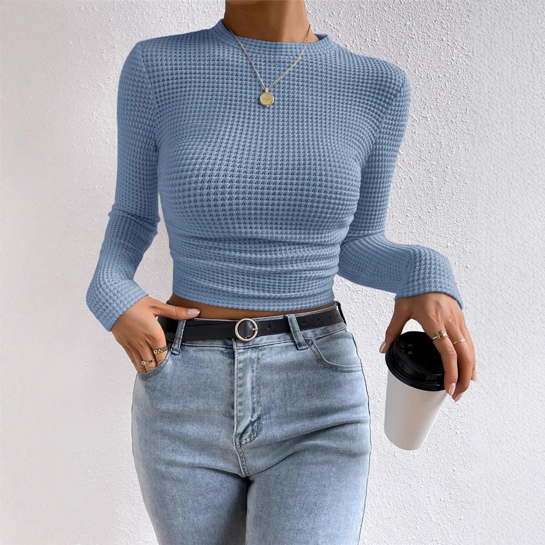 WAFFLE KNIT PIQUÉ CROP - NARAVOCO