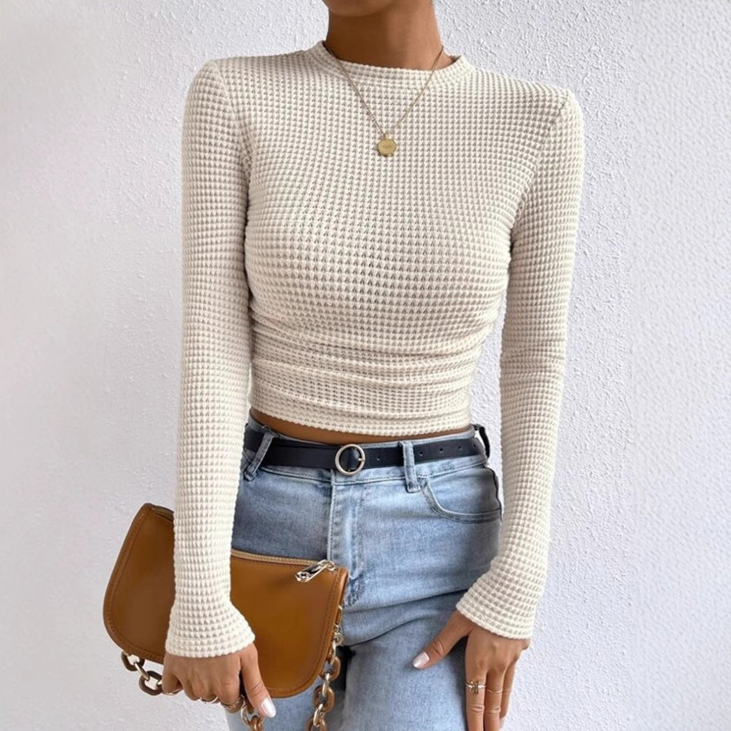 WAFFLE KNIT PIQUÉ CROP - NARAVOCO