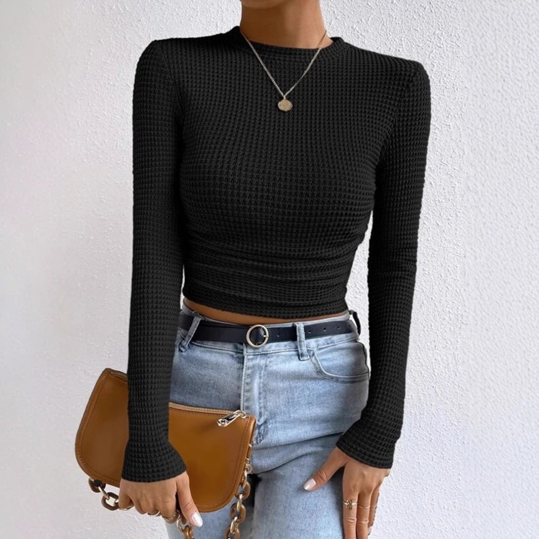 WAFFLE KNIT PIQUÉ CROP - NARAVOCO