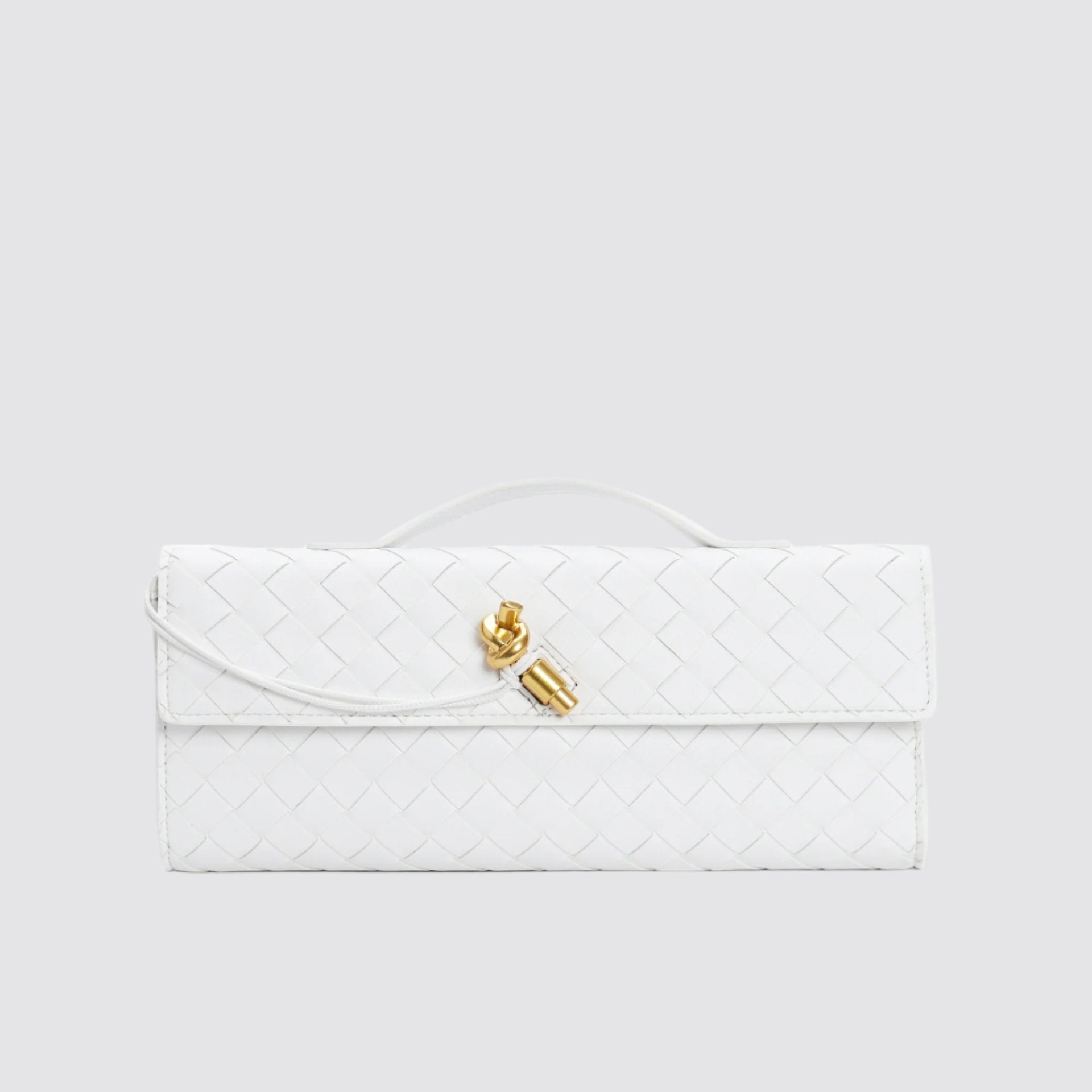 WOVEN LEATHER CLUTCH BAG - NARAVOCO