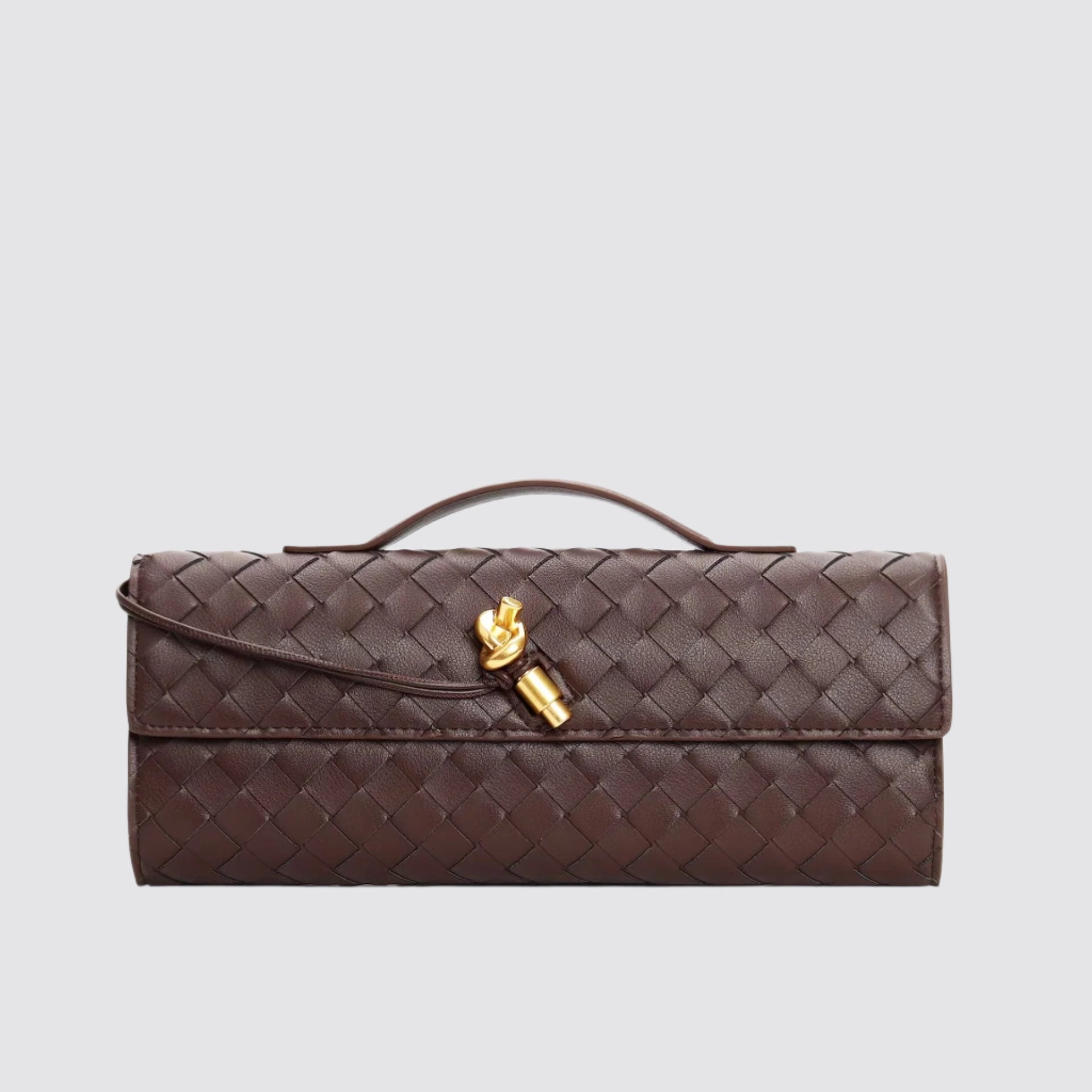 WOVEN LEATHER CLUTCH BAG - NARAVOCO