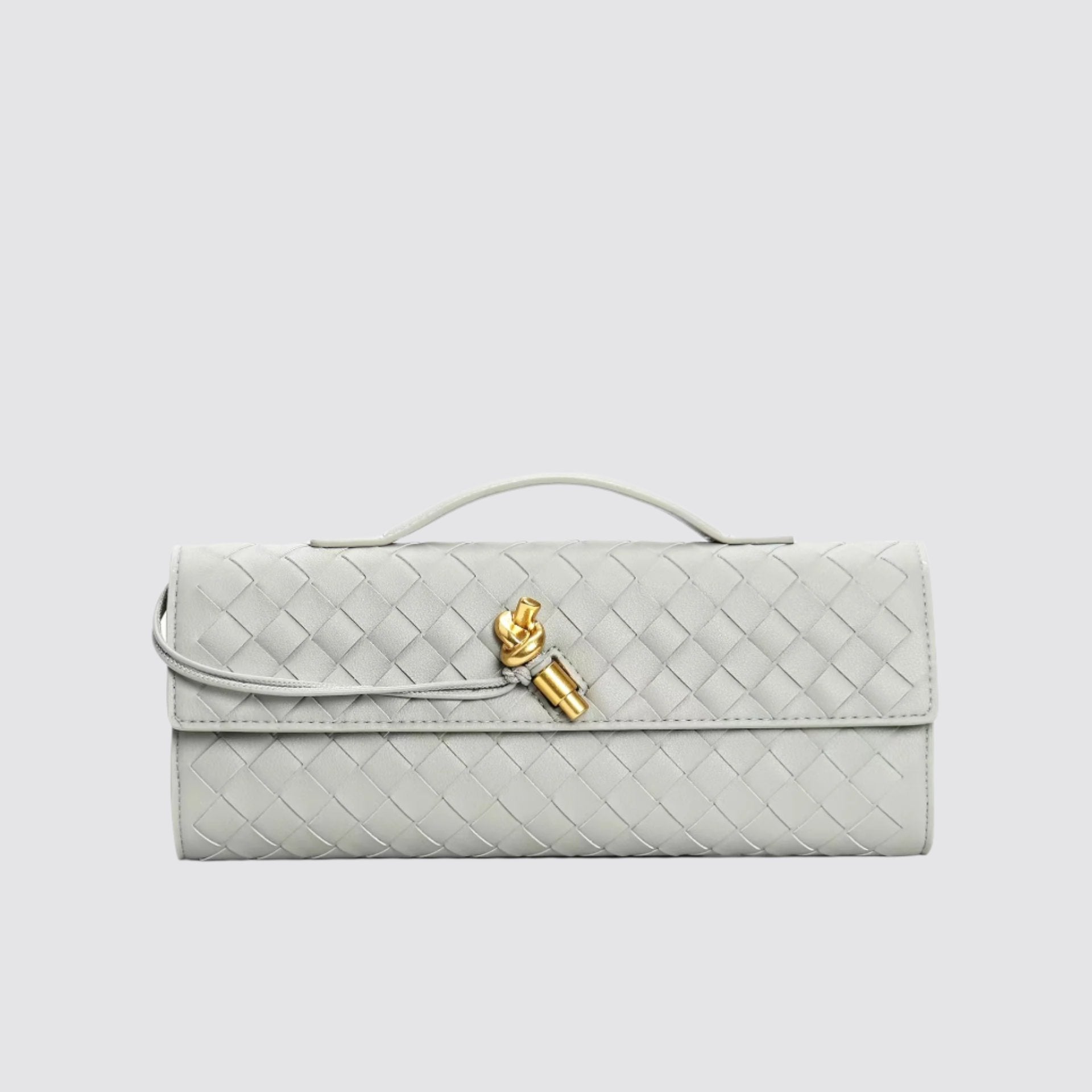 WOVEN LEATHER CLUTCH BAG - NARAVOCO