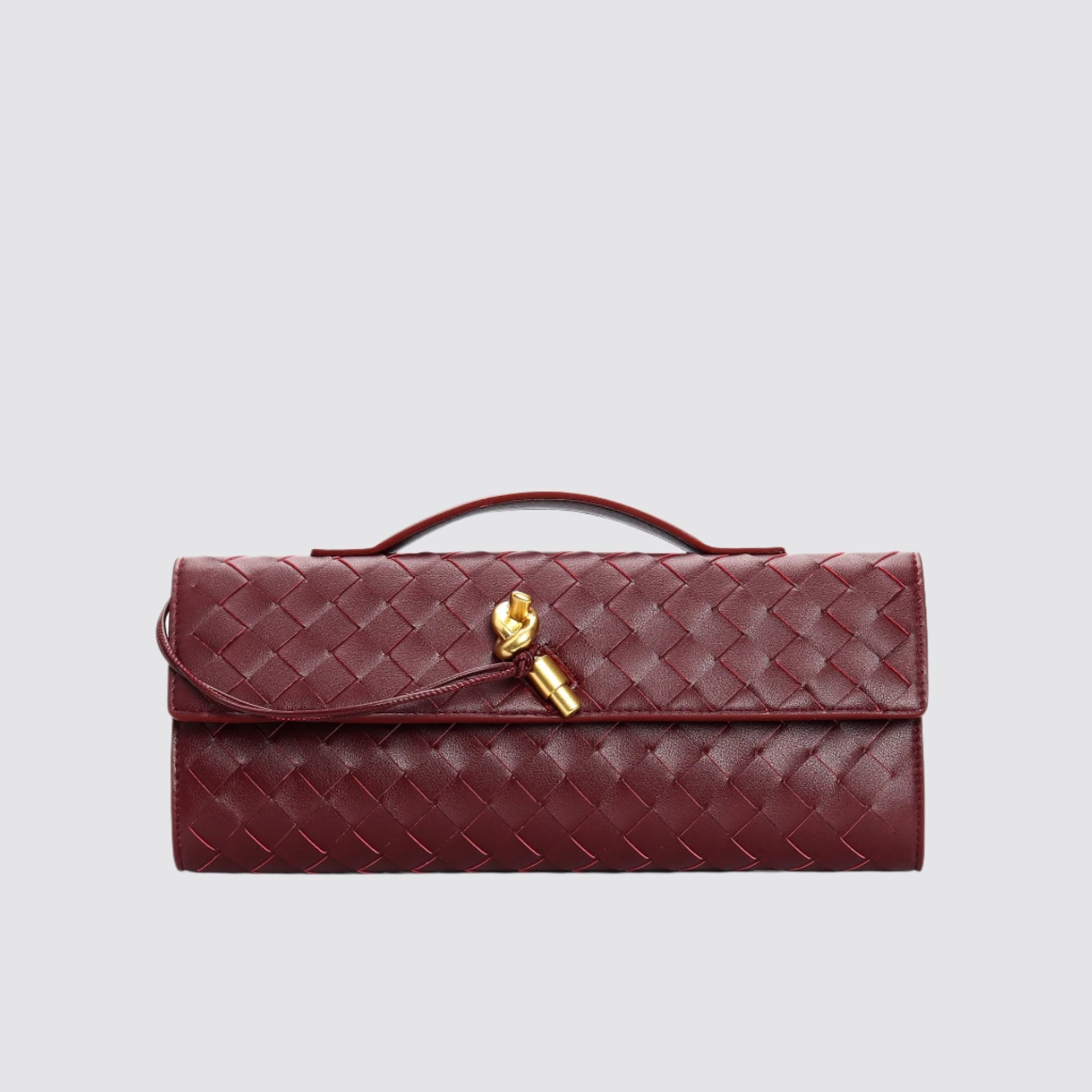 WOVEN LEATHER CLUTCH BAG - NARAVOCO