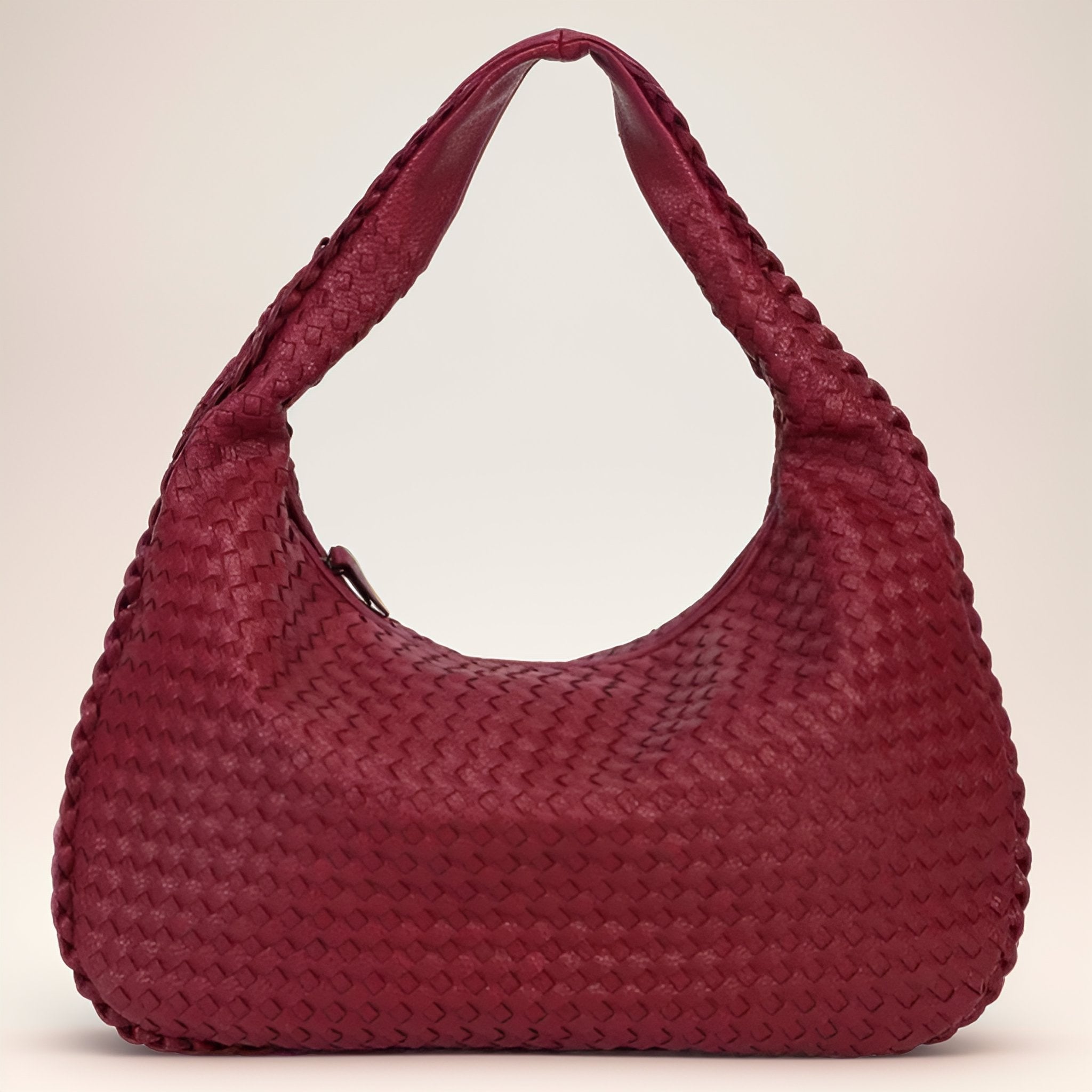 WOVEN LEATHER HOBO BAG - NARAVOCO